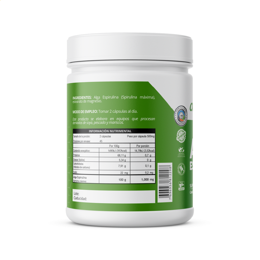 Alga Espirulina (180 cáps)