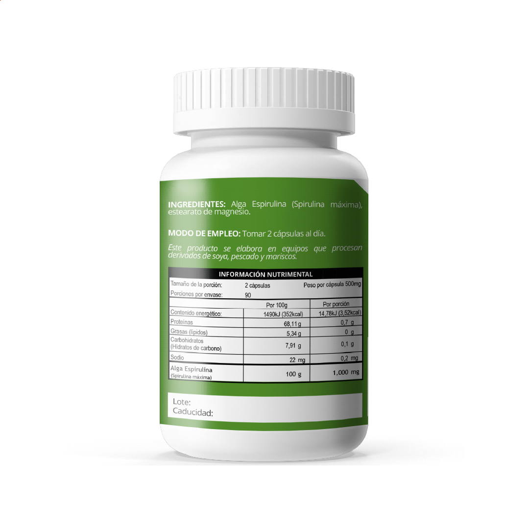 Alga Espirulina (90 cáps)