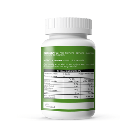 Alga Espirulina (90 cáps)