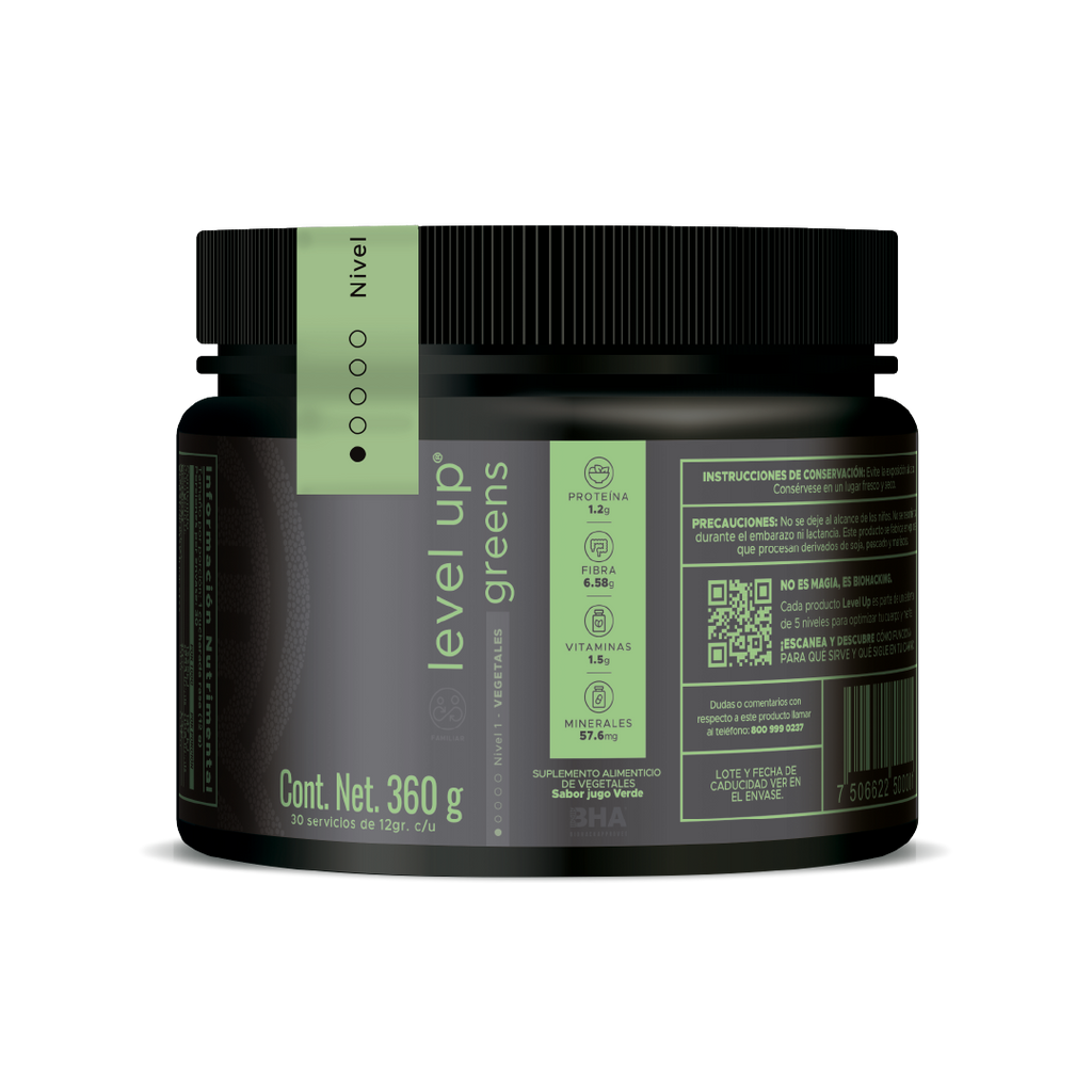 Level-Up Greens 360 grs.