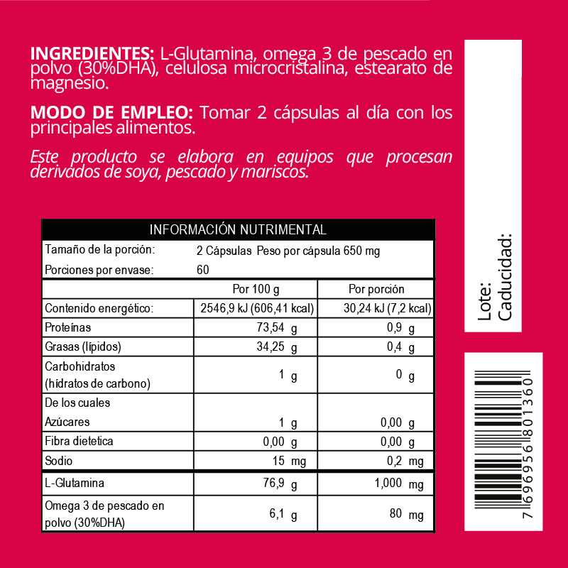 L-Glutamina 1000 (120 cáps)