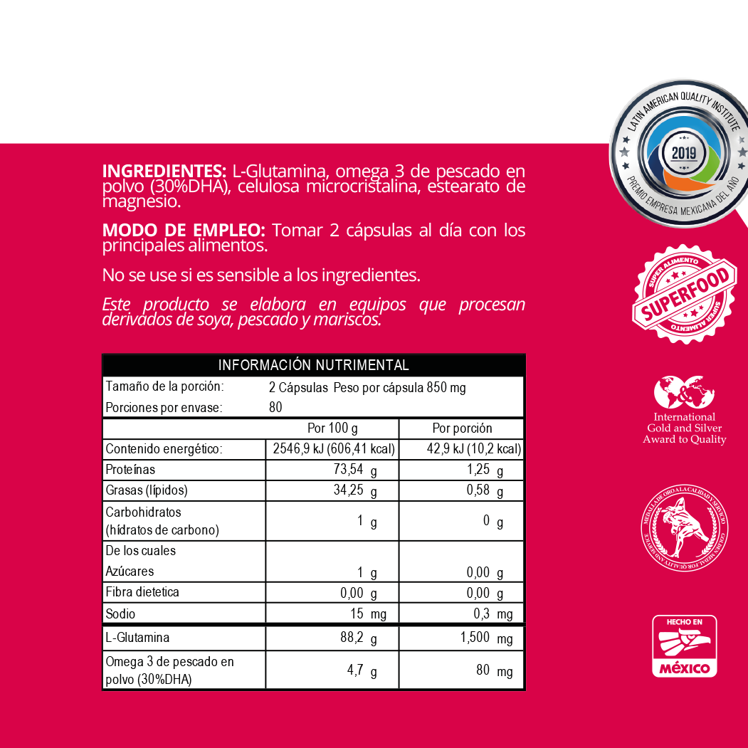 L-Glutamina 1500 (160 cáps)