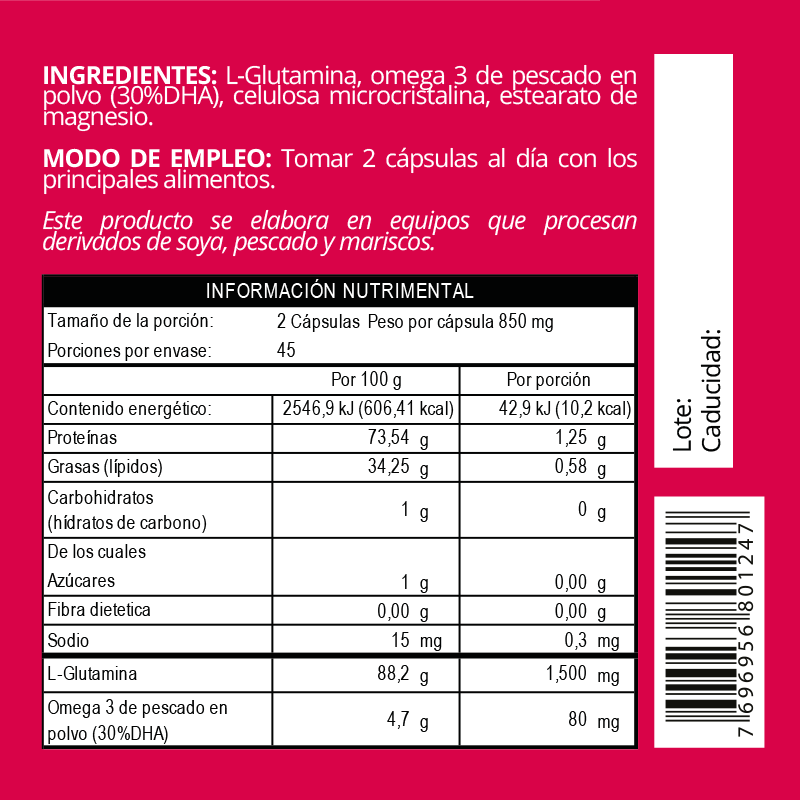L-Glutamina 1500 (90 cáps)
