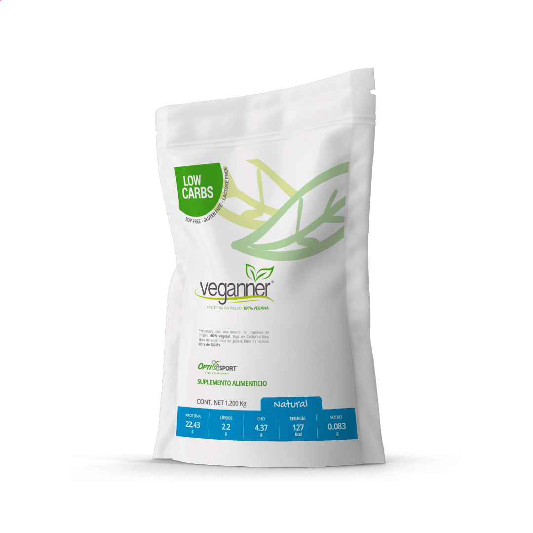 VEGANNER Proteína Vegetal Vegana 1200 grs. Sabor Natural