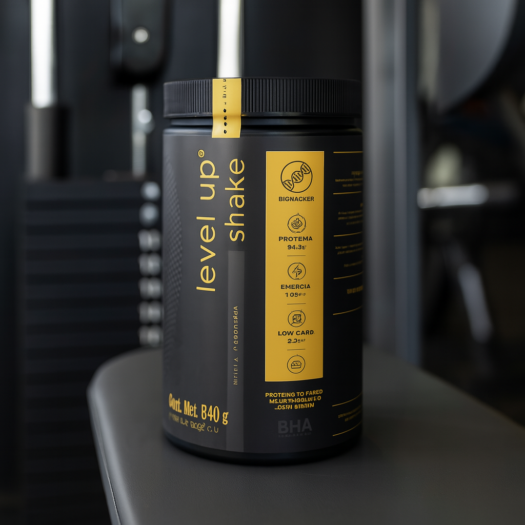 Level-Up Shake Vainilla: Proteína y energía con sabor suave y delicioso 840g