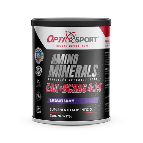 Amino Minerals EAA + BCAAs 4:1:1 - 375 grs. (polvo)