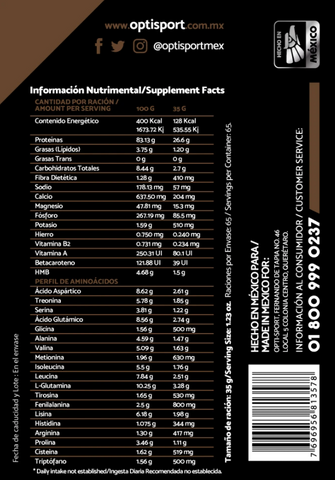 WHEYNITRO Proteína de Suero + HMB + BCAAs | 12 sobres de 35g | Sabor Chocolate