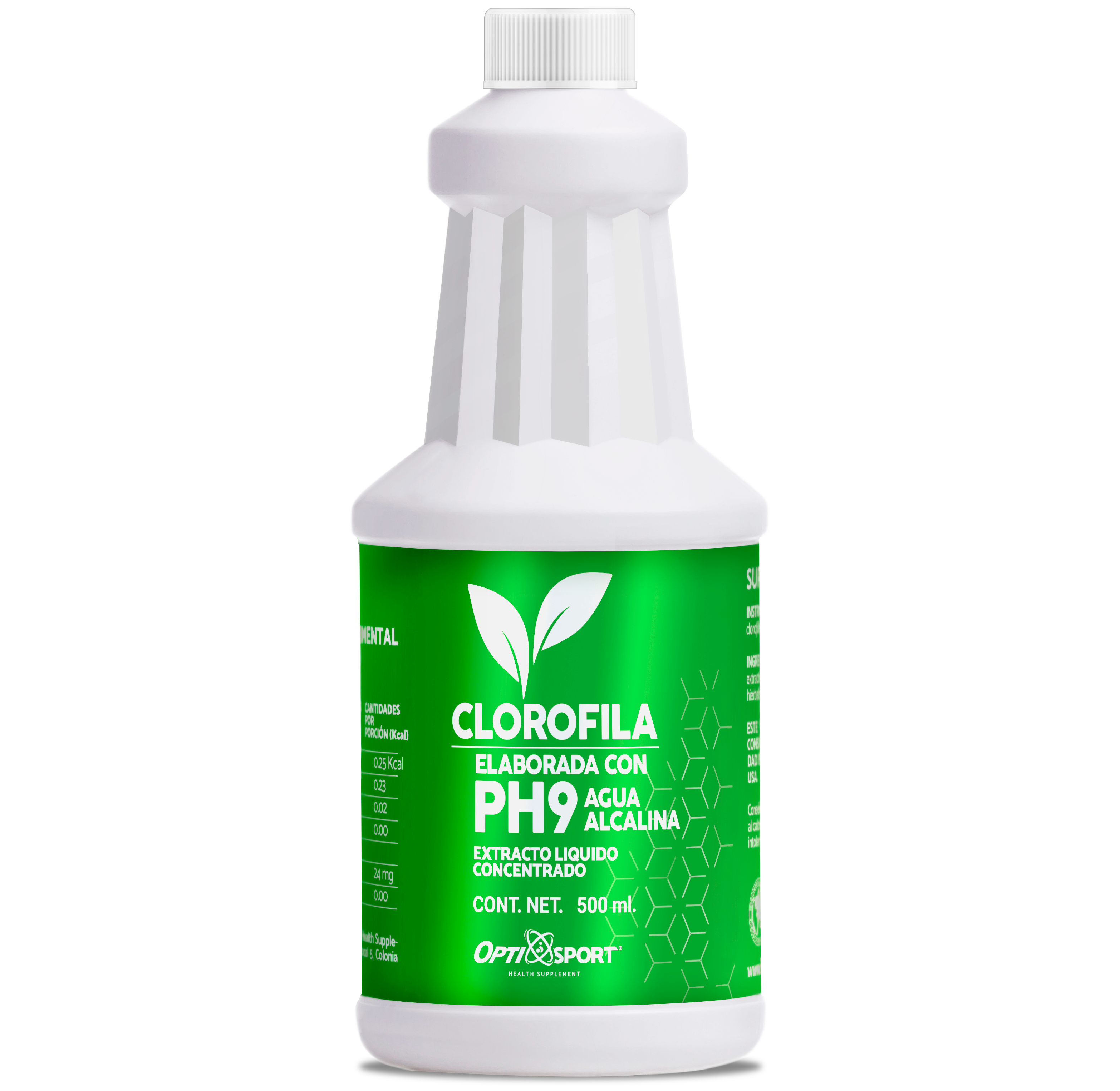 6 Botellas (500ml) de Clorofila Líquida Concentrada con PH9 + Agua Alcalina