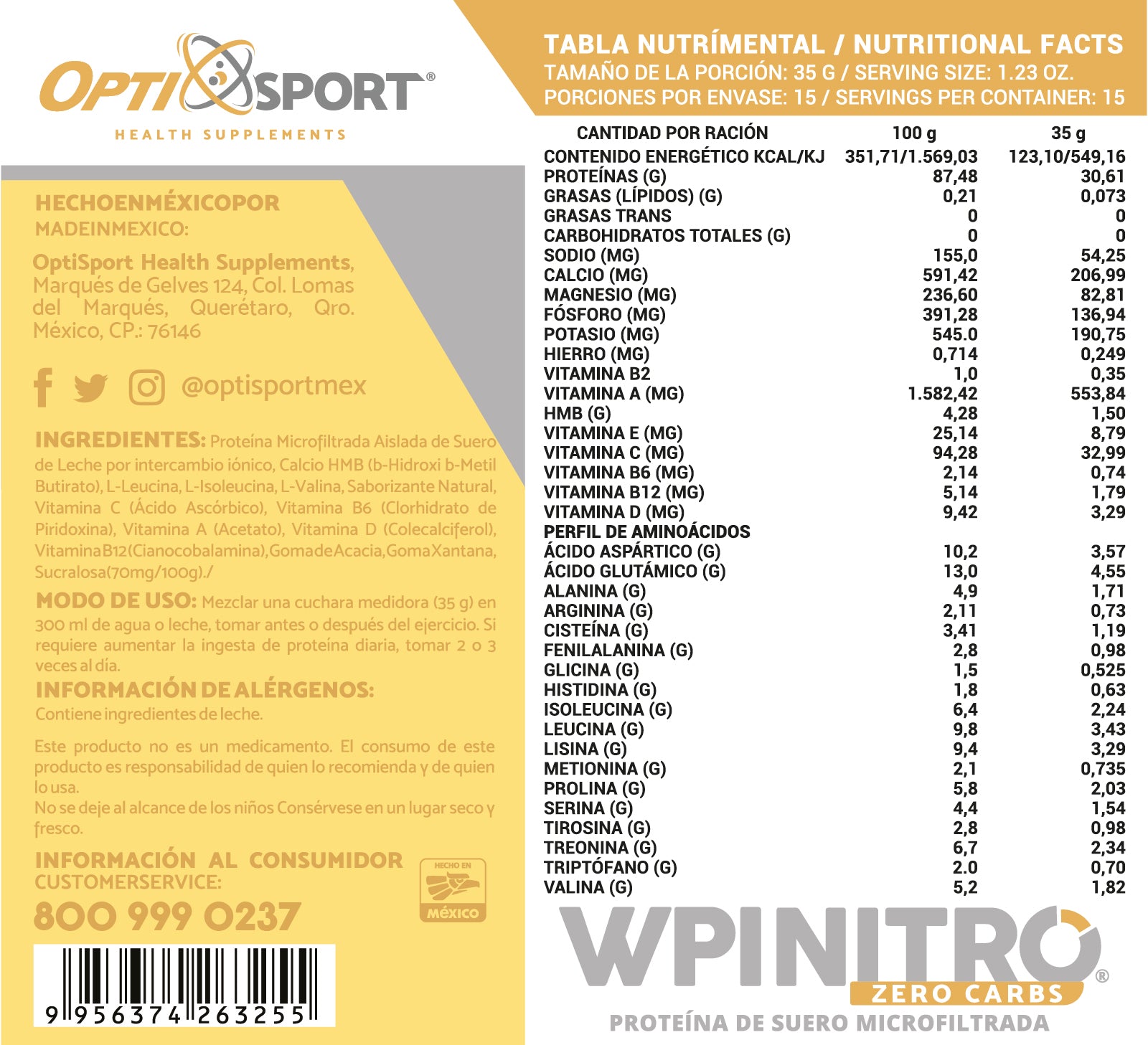 WPINITRO Zero Carbs Vainilla