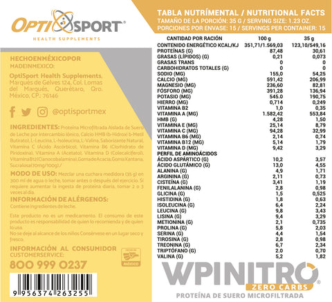 WPINITRO Zero Carbs Vainilla
